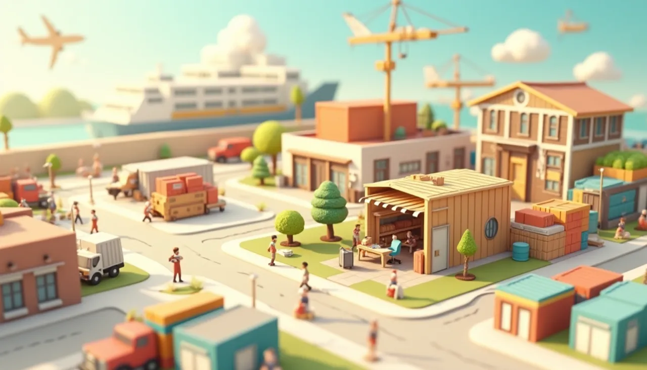 SimSeller — a cozy low-poly isometric seller office